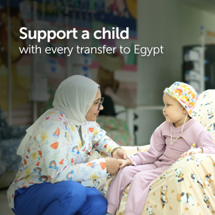 Support a child with every transfer to Egypt.
