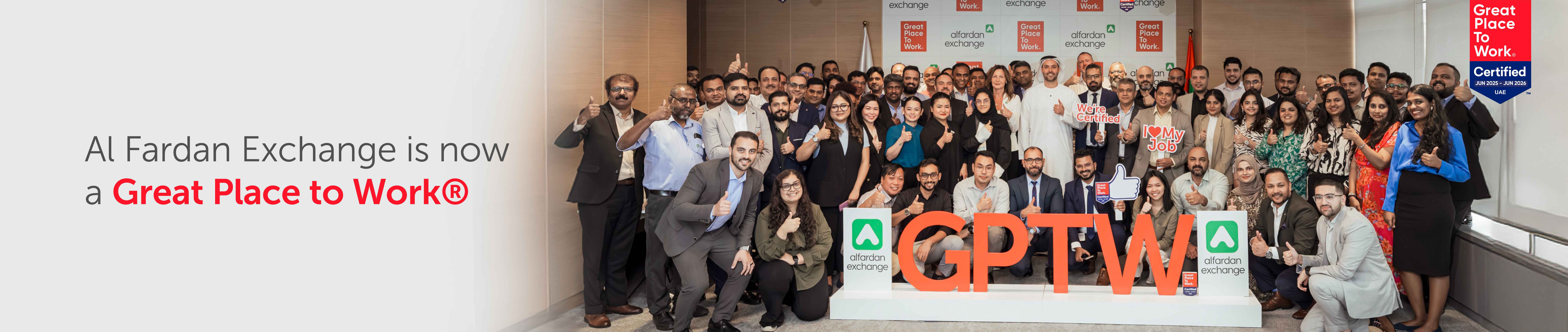 Al Fardan Exchange Certified as a Great Place to Work, Reflecting Its People First Culture