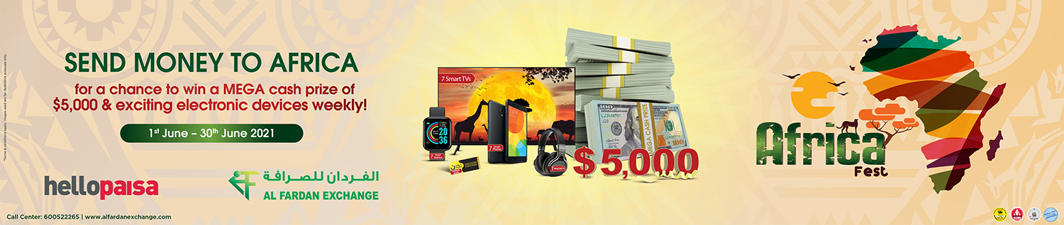 Send money to Africa for a chance to win a Mega Cash Prize of $5000 and Exciting Electronic devices weekly!