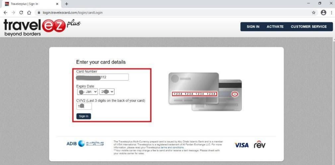 How to activate my Travelez Plus card? - AL FARDAN EXCHANGE